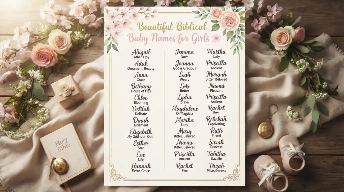 Beautiful Biblical Baby Names for Girls 