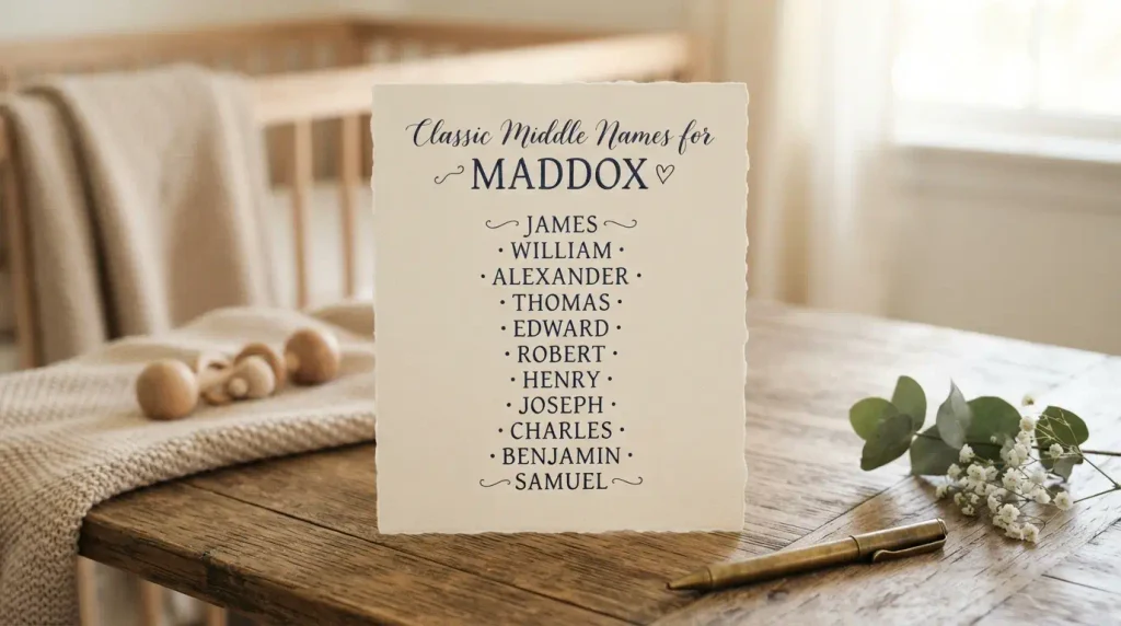 Classic Middle Names for Maddox