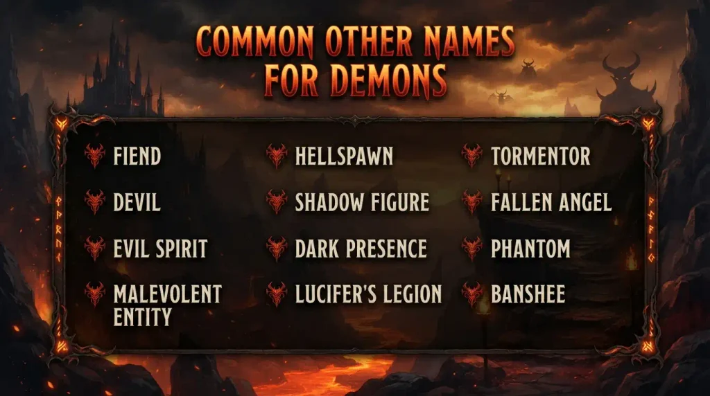 Common Other Names for Demons