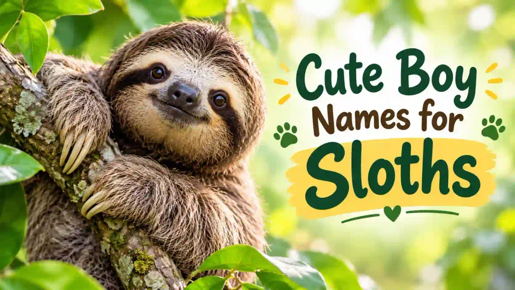 Cute Boy Names for Sloths