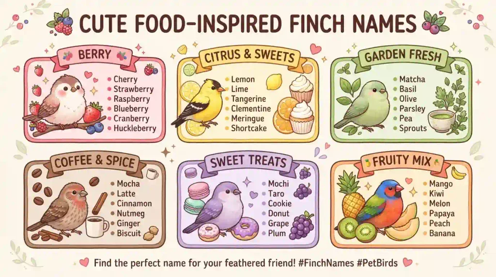 Cute Food-Inspired Finch Names