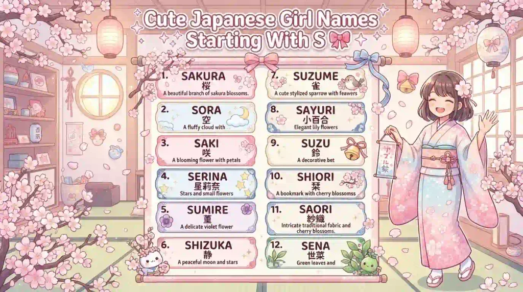 Cute Japanese Girl Names Starting With S 