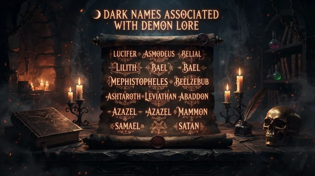 Dark Names Associated With Demon Lore