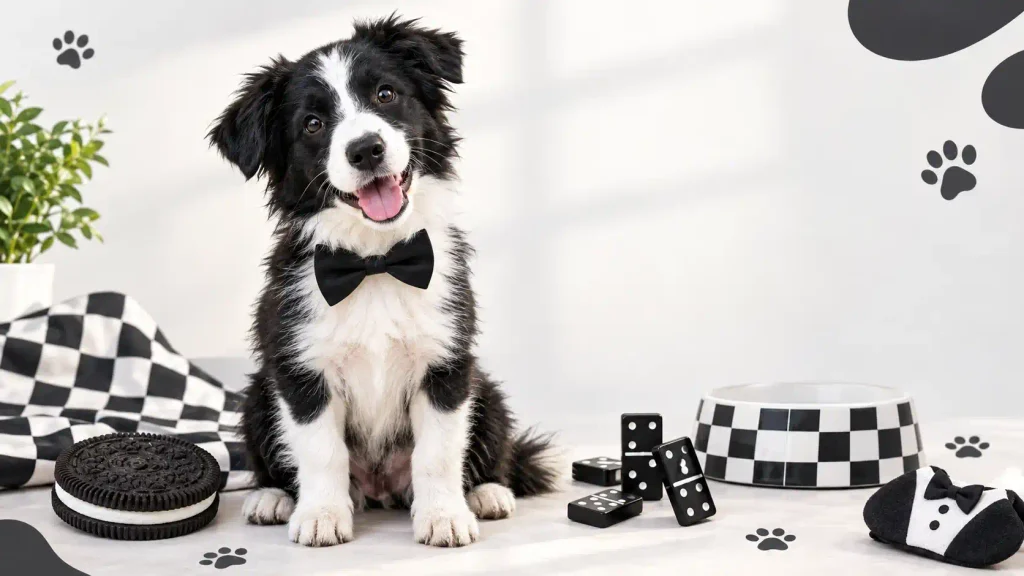 Dog names for a black and white dog