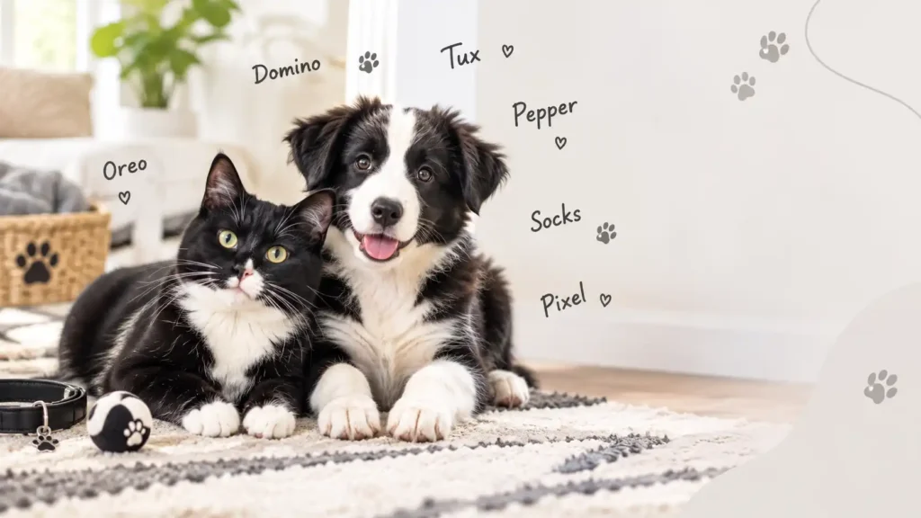 Names for black and white pets