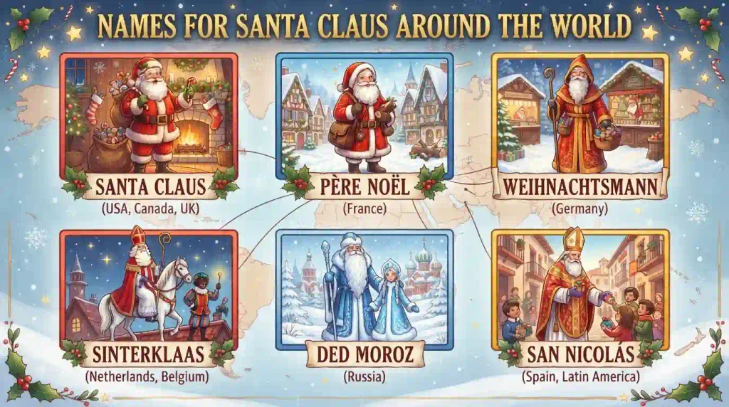 Names for santa around the world