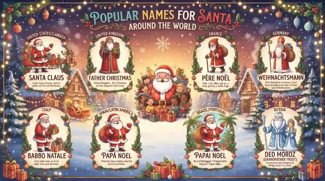 Popular Names for Santa Around the World