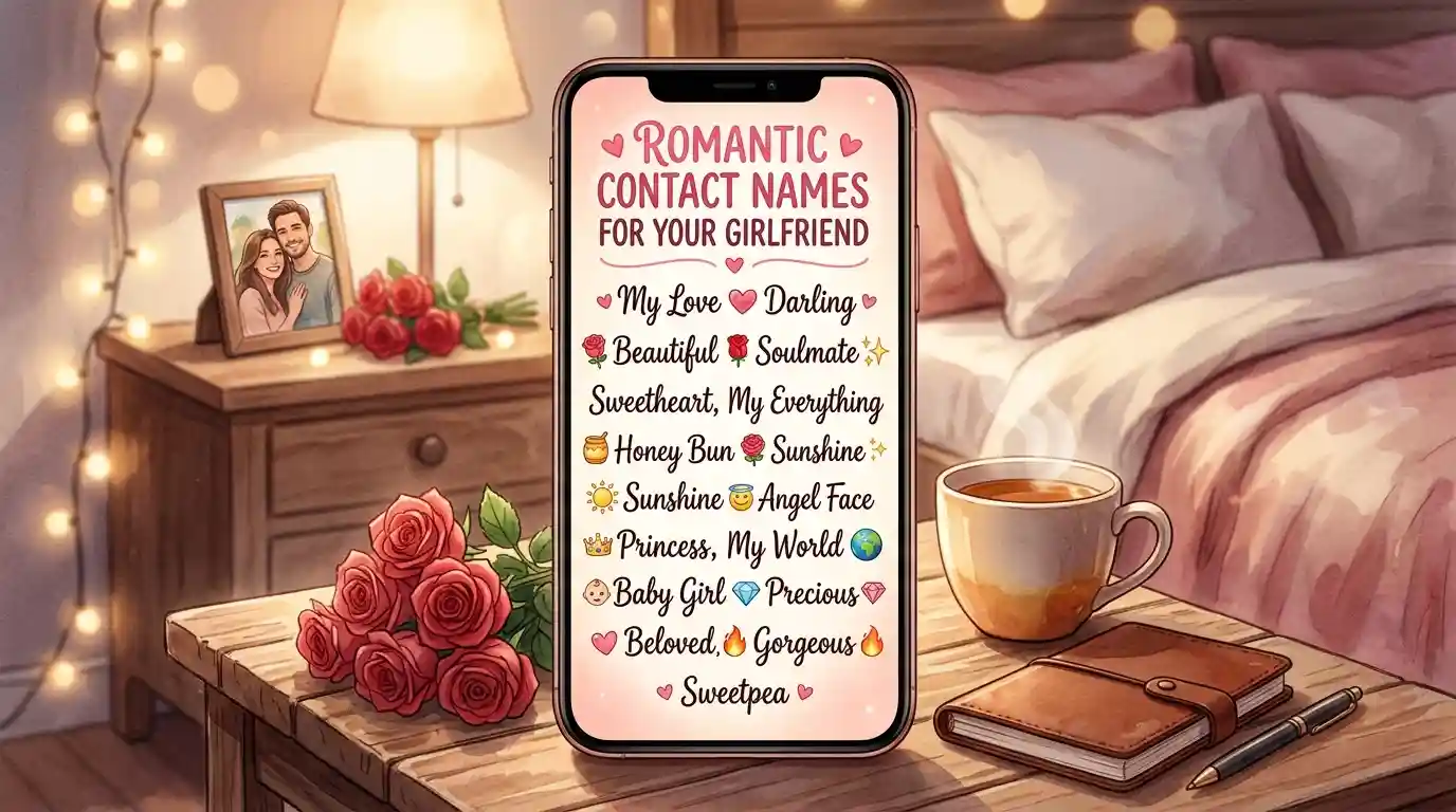 Romantic Contact Names for Your Girlfriend
