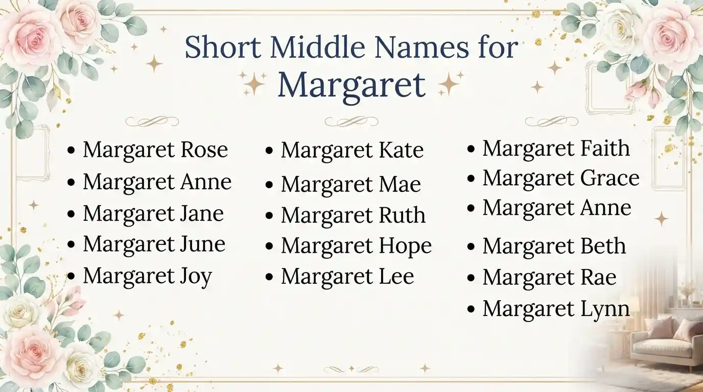 Short Middle Names for Margaret 